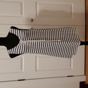 Super Cute Bathingsuit Coverup Dress Navy and White Size L About a Girl